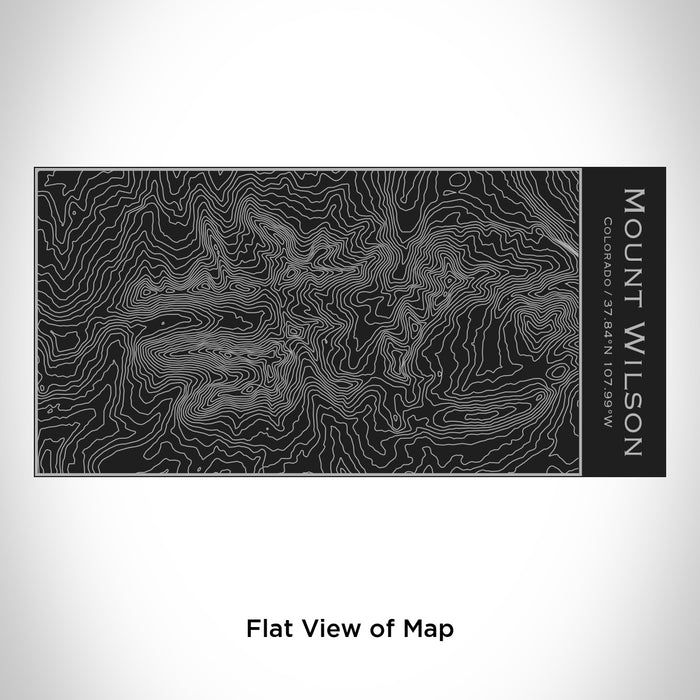 Rendered View of Mount Wilson Colorado Map Engraving on 17oz Stainless Steel Insulated Cola Bottle in Black