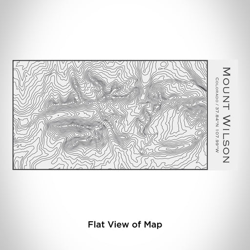 Rendered View of Mount Wilson Colorado Map Engraving on 17oz Stainless Steel Insulated Cola Bottle in White