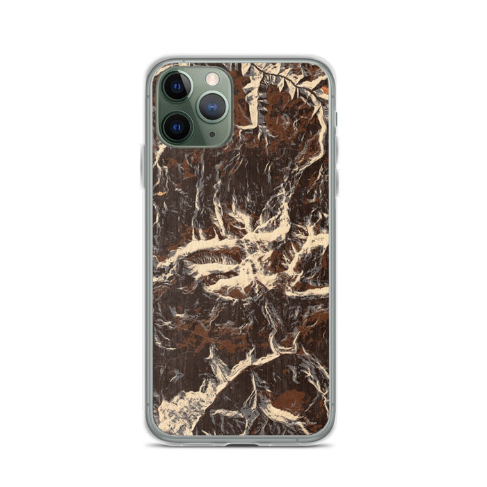 Custom iPhone 11 Pro Mount Wilson Colorado Map Phone Case in Ember