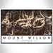 Mount Wilson Colorado Map Print Landscape Orientation in Ember Style With Shaded Background