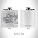 Rendered View of Mount Wilson Colorado Map Engraving on 6oz Stainless Steel Flask in White