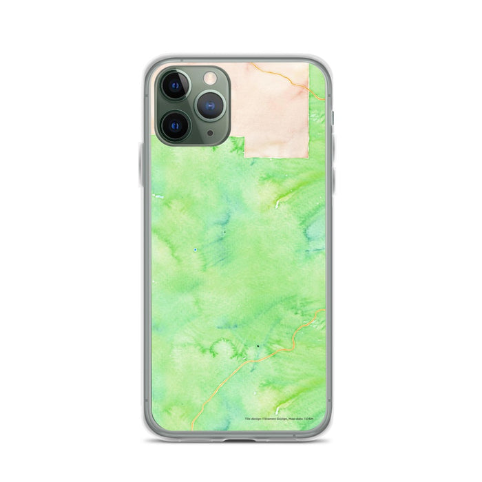Custom iPhone 11 Pro Mount Wilson Colorado Map Phone Case in Watercolor