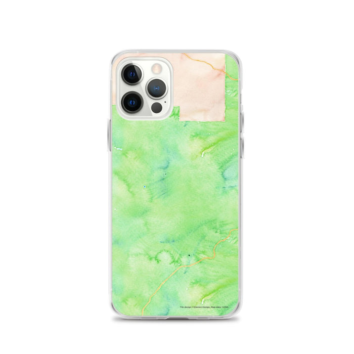 Custom iPhone 12 Pro Mount Wilson Colorado Map Phone Case in Watercolor
