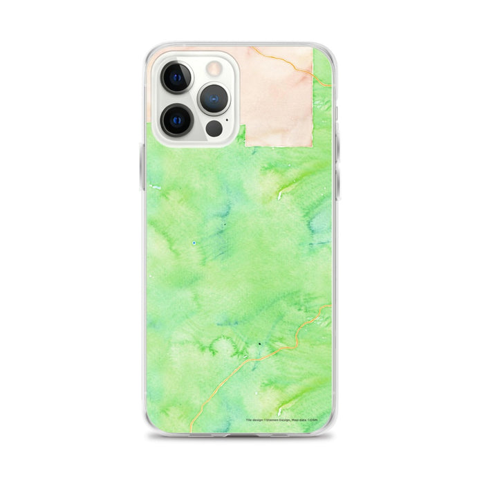 Custom iPhone 12 Pro Max Mount Wilson Colorado Map Phone Case in Watercolor