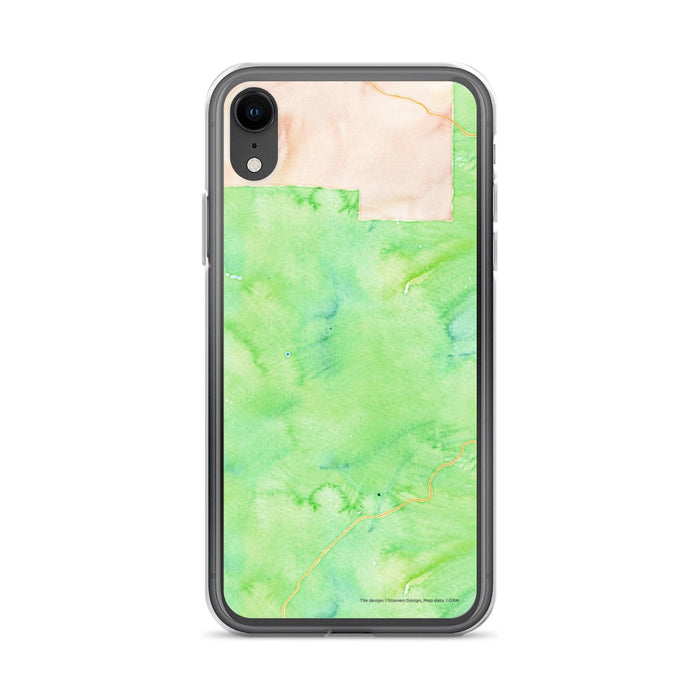 Custom iPhone XR Mount Wilson Colorado Map Phone Case in Watercolor