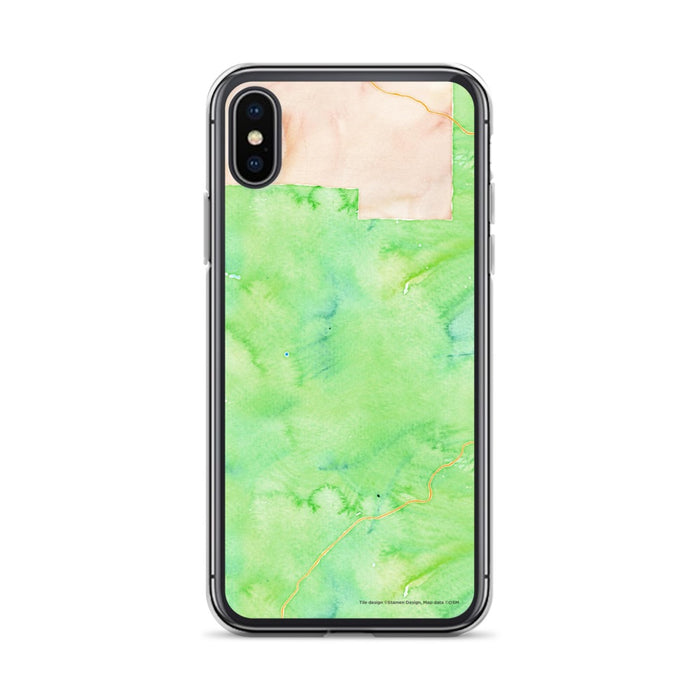 Custom iPhone X/XS Mount Wilson Colorado Map Phone Case in Watercolor