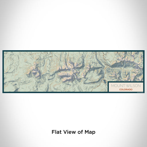 Flat View of Map Custom Mount Wilson Colorado Map Enamel Mug in Woodblock