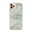 Custom iPhone 11 Pro Max Mount Wilson Colorado Map Phone Case in Woodblock
