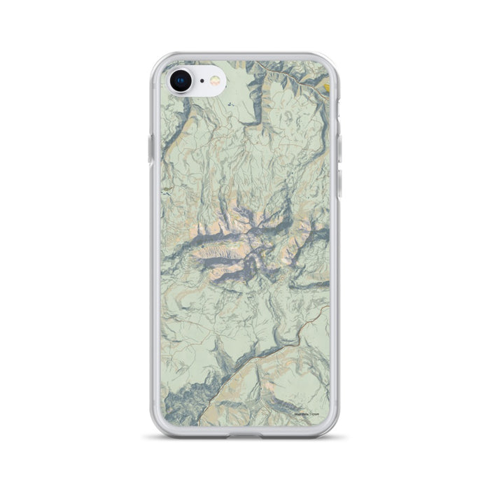 Custom iPhone SE Mount Wilson Colorado Map Phone Case in Woodblock
