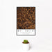 12x18 Mt. Juliet Tennessee Map Print Portrait Orientation in Ember Style With Small Cactus Plant in White Planter