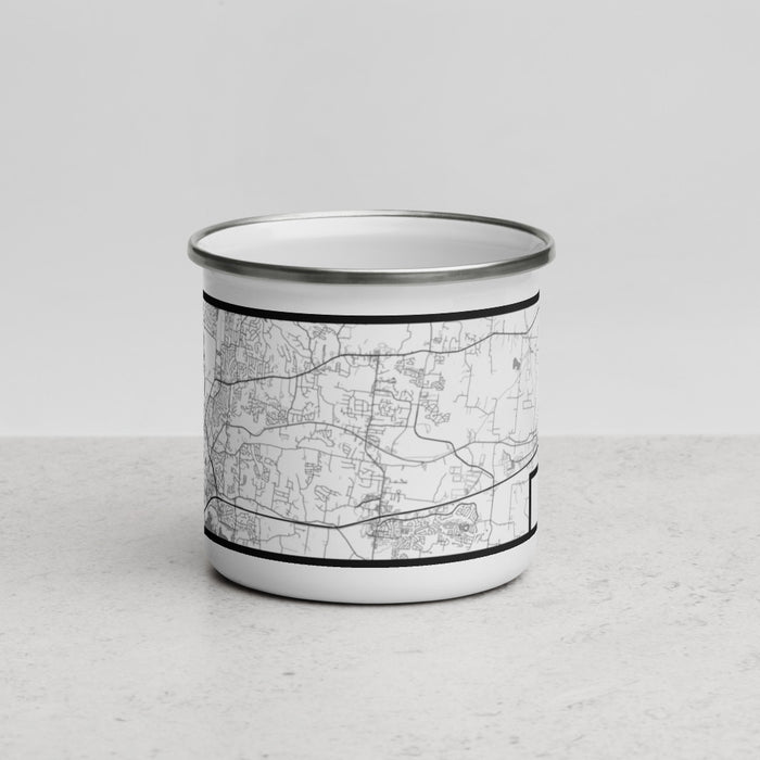 Front View Custom Mt. Juliet Tennessee Map Enamel Mug in Classic