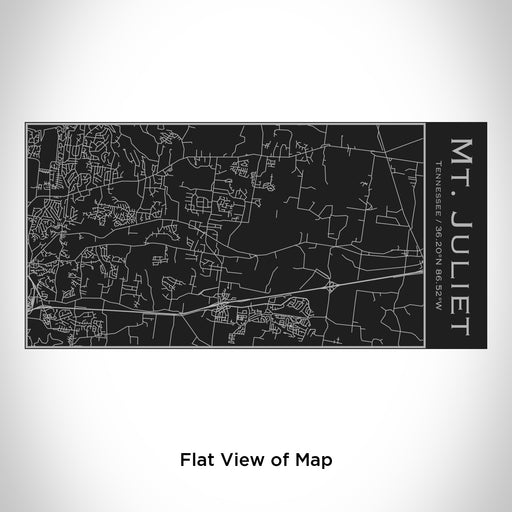 Rendered View of Mt. Juliet Tennessee Map Engraving on 17oz Stainless Steel Insulated Cola Bottle in Black