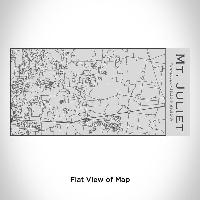 Rendered View of Mt. Juliet Tennessee Map Engraving on 17oz Stainless Steel Insulated Cola Bottle