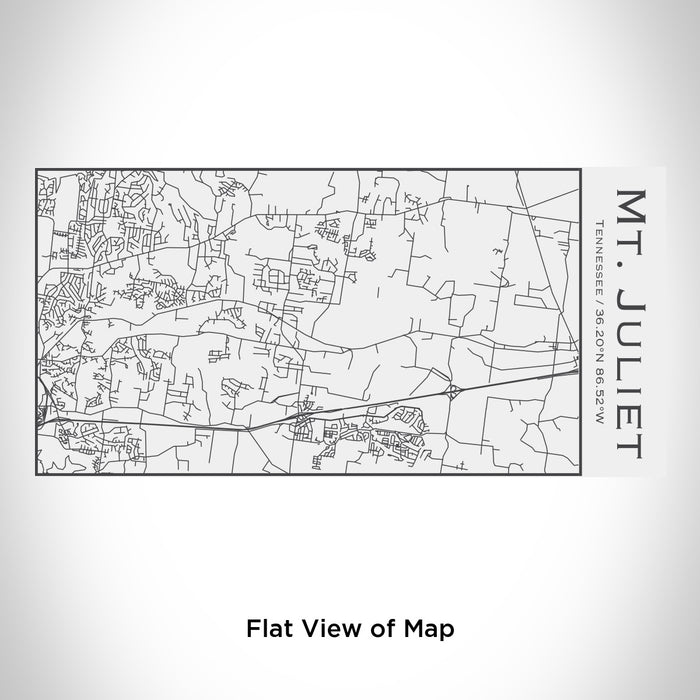 Rendered View of Mt. Juliet Tennessee Map Engraving on 17oz Stainless Steel Insulated Cola Bottle in White