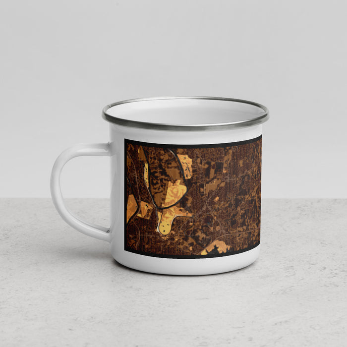 Left View Custom Mt. Juliet Tennessee Map Enamel Mug in Ember