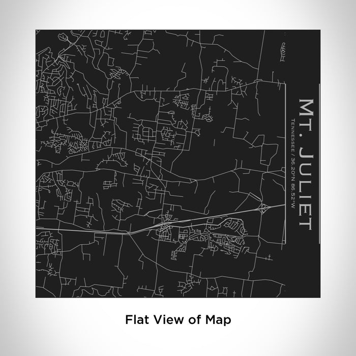 Rendered View of Mt. Juliet Tennessee Map Engraving on 17oz Stainless Steel Insulated Tumbler in Black