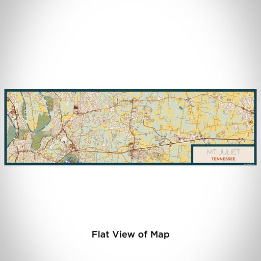 Flat View of Map Custom Mt. Juliet Tennessee Map Enamel Mug in Woodblock