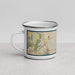 Left View Custom Mt. Juliet Tennessee Map Enamel Mug in Woodblock