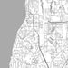 Mukilteo Washington Map Print in Classic Style Zoomed In Close Up Showing Details
