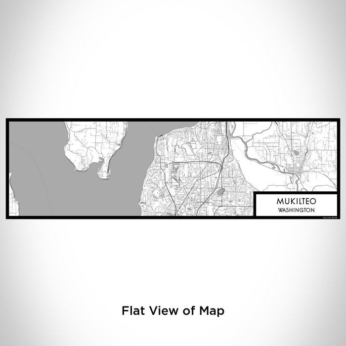 Flat View of Map Custom Mukilteo Washington Map Enamel Mug in Classic
