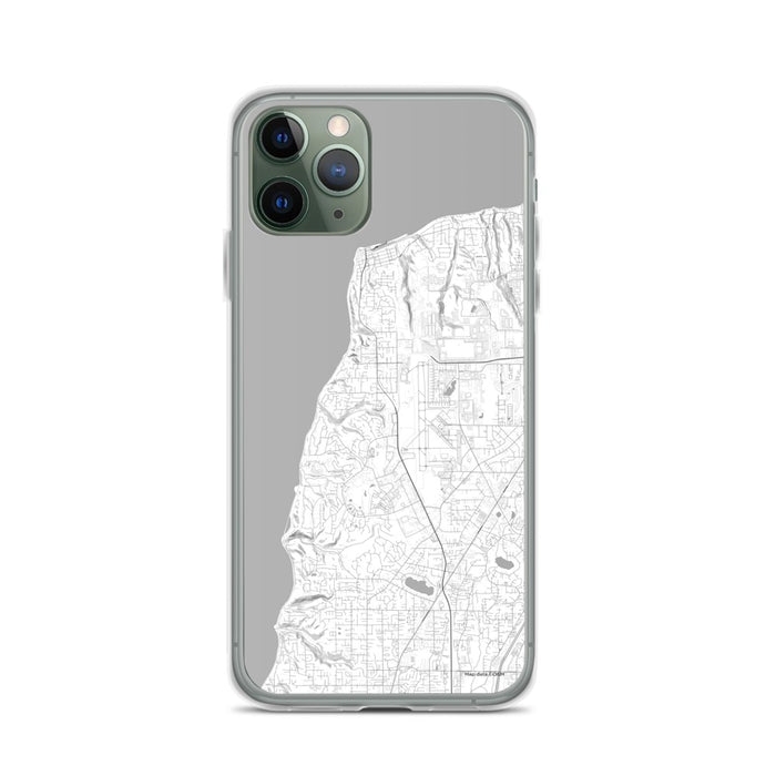 Custom iPhone 11 Pro Mukilteo Washington Map Phone Case in Classic