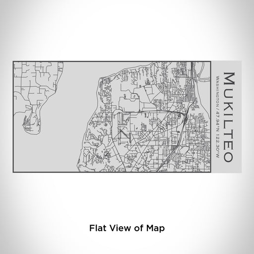 Rendered View of Mukilteo Washington Map Engraving on 17oz Stainless Steel Insulated Cola Bottle