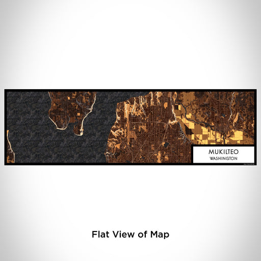 Flat View of Map Custom Mukilteo Washington Map Enamel Mug in Ember