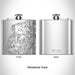 Rendered View of Mukilteo Washington Map Engraving on 6oz Stainless Steel Flask