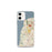 Custom iPhone 12 mini Mukilteo Washington Map Phone Case in Woodblock