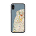 Custom iPhone X/XS Mukilteo Washington Map Phone Case in Woodblock