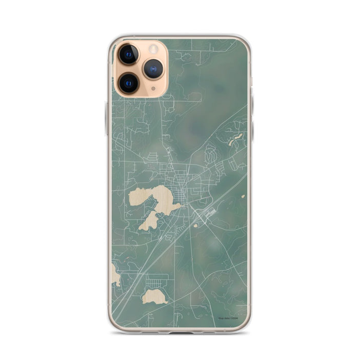 Custom iPhone 11 Pro Max Mukwonago Wisconsin Map Phone Case in Afternoon
