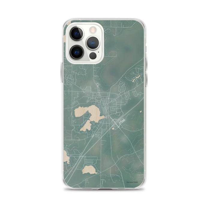 Custom iPhone 12 Pro Max Mukwonago Wisconsin Map Phone Case in Afternoon