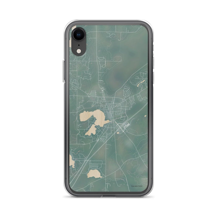 Custom iPhone XR Mukwonago Wisconsin Map Phone Case in Afternoon