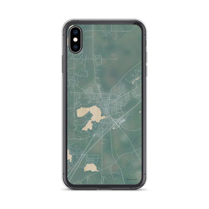 Custom iPhone XS Max Mukwonago Wisconsin Map Phone Case in Afternoon