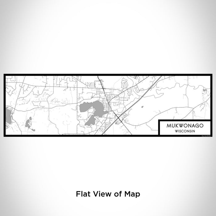 Flat View of Map Custom Mukwonago Wisconsin Map Enamel Mug in Classic