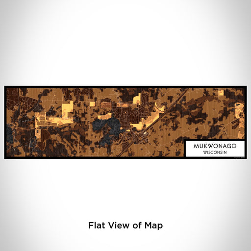 Flat View of Map Custom Mukwonago Wisconsin Map Enamel Mug in Ember