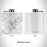 Rendered View of Mukwonago Wisconsin Map Engraving on 6oz Stainless Steel Flask in White
