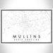 Mullins South Carolina Map Print Landscape Orientation in Classic Style With Shaded Background