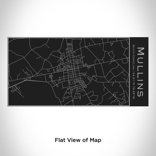 Rendered View of Mullins South Carolina Map Engraving on 17oz Stainless Steel Insulated Cola Bottle in Black