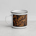 Left View Custom Mullins South Carolina Map Enamel Mug in Ember