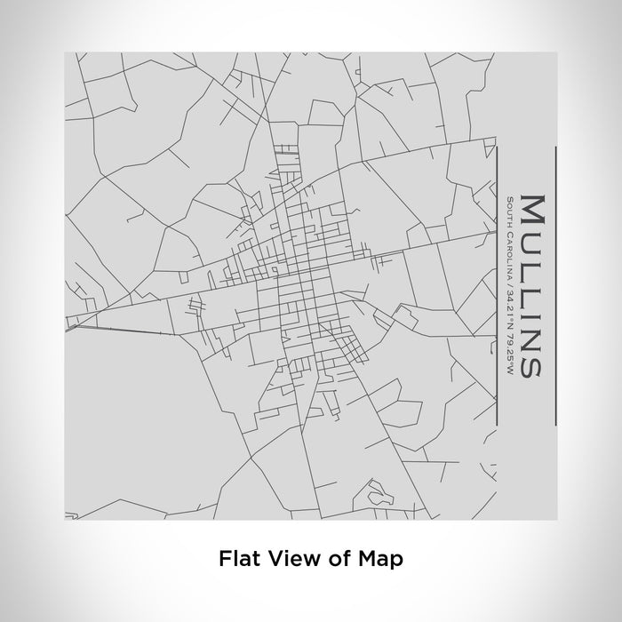 Rendered View of Mullins South Carolina Map Engraving on 17oz Stainless Steel Insulated Tumbler