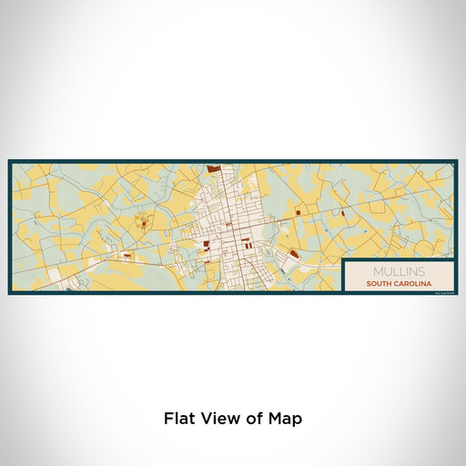 Flat View of Map Custom Mullins South Carolina Map Enamel Mug in Woodblock