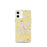 Custom iPhone 12 mini Mullins South Carolina Map Phone Case in Woodblock