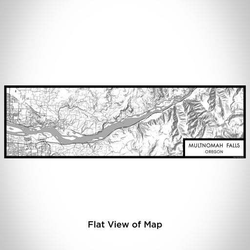 Flat View of Map Custom Multnomah Falls Oregon Map Enamel Mug in Classic