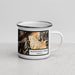 Right View Custom Multnomah Falls Oregon Map Enamel Mug in Ember