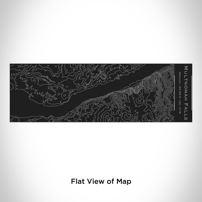 Rendered View of Multnomah Falls Oregon Map Engraving on 10oz Stainless Steel Insulated Cup with Sliding Lid in Black