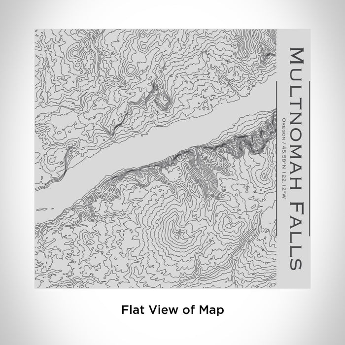 Rendered View of Multnomah Falls Oregon Map Engraving on 17oz Stainless Steel Insulated Tumbler