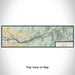 Flat View of Map Custom Multnomah Falls Oregon Map Enamel Mug in Woodblock