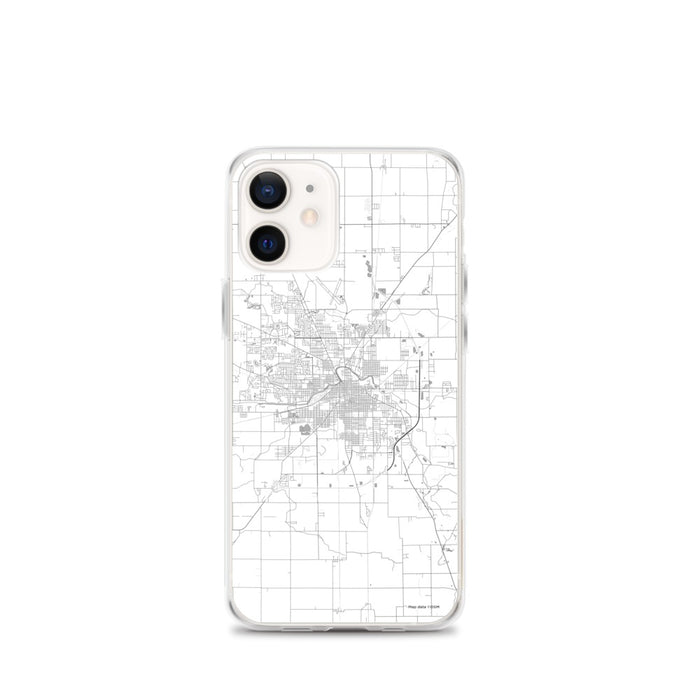 Custom Muncie Indiana Map iPhone 12 mini Phone Case in Classic