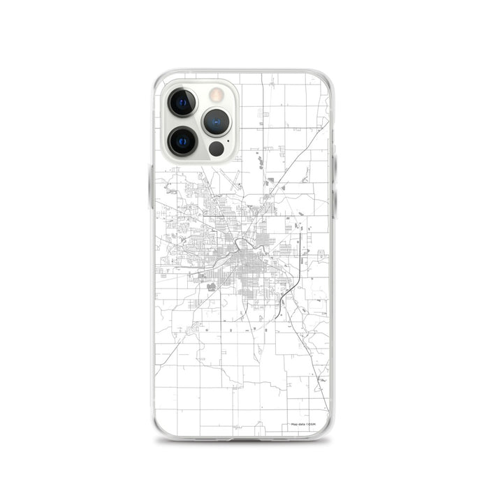 Custom Muncie Indiana Map iPhone 12 Pro Phone Case in Classic